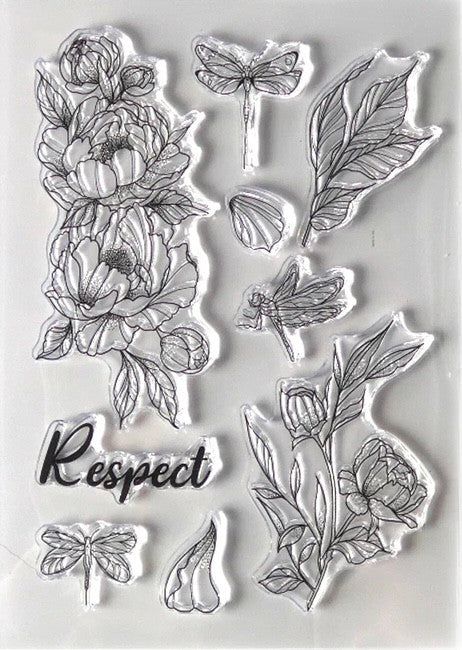 Elizabeth Craft Designs Respect Stamp Set